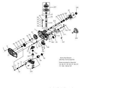 Transmission (Lh) Diagram and Parts List for Z-FORCEL60KH (17ASDALD056)(2018) Cub Cadet Lawn Tractor